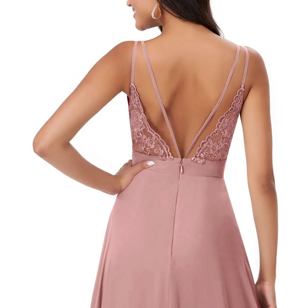 Azazie Lennon Maxi Dress in Dusty Rose - Picture 2 of 7